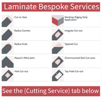 Axiom 38mm Curved Edge - Platinum Etchings - Platinum Cloud Laminate Worktops PP7677 - Linea