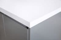 Bonded Fenix NTM 39mm Solid Surface Worktops - Bianco Kos