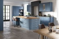 Boston Vinyl Wrapped Kitchen Doors Navy Blue
