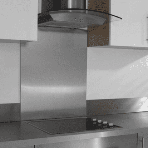 Brushed Stainless Steel Splashback - 600 x 750 x 7mm
