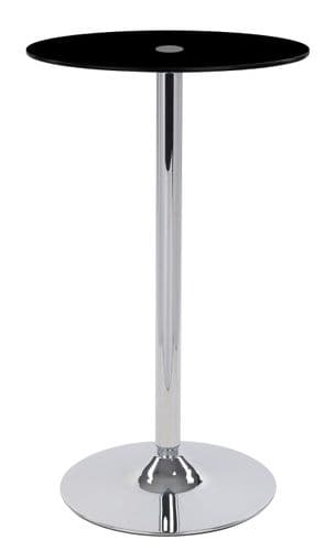 Como Poseur Round Table - Black Glass