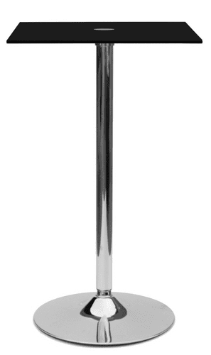 Como Poseur Square Table - Black Glass