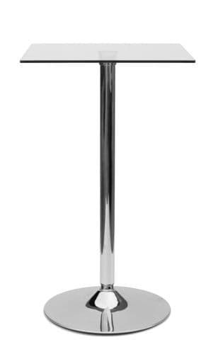 Como Poseur Square Table - Clear Glass