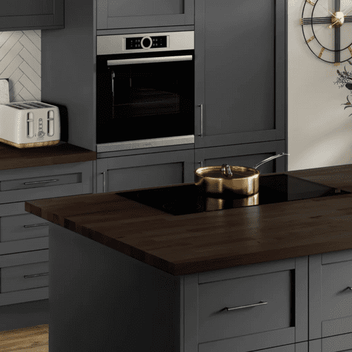 De Terra 40mm Solid Wood Worktops - Black Stained Oak