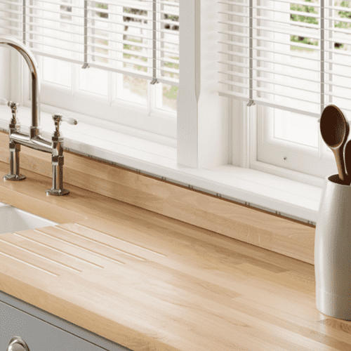 De Terra 40mm Solid Wood Worktops - Prime Oak (Pre-oiled)