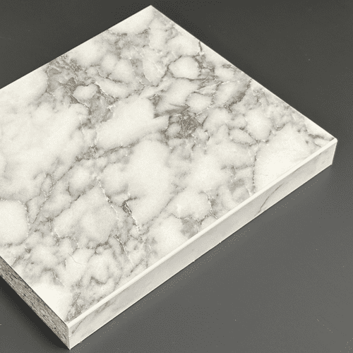 Duropal 20mm Square Edged Laminate Worktops - Carrara Marble S63009 MS