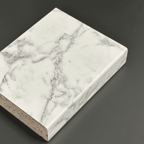 Duropal 38mm Postformed Laminate Worktops - Carrara Marble S63009 MS