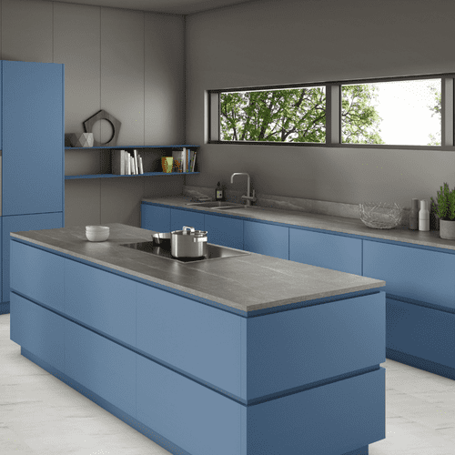 Egger 25mm Square Edged Laminate Worktops - Anthracite Candela Marble - F244 ST76
