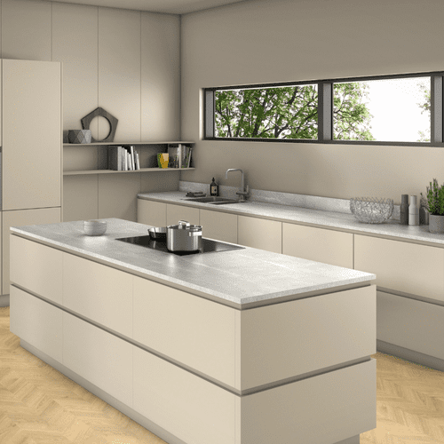 Egger 25mm Square Edged Laminate Worktops - Light Grey Candela Marble - F243 ST76
