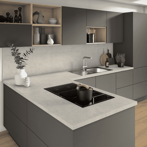 Egger 38mm Postformed Laminate Worktops - White Sparkle Grain - F486 ST76