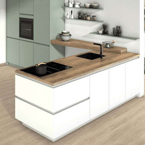 Egger 38mm Square Edged Laminate Worktops - Pewter Halifax Oak - H3176 ST37