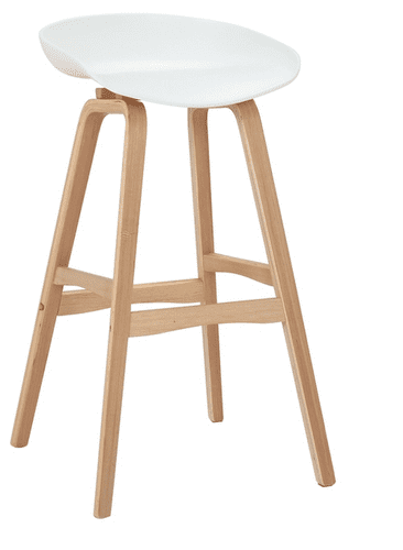 Equator Bar Stool - White