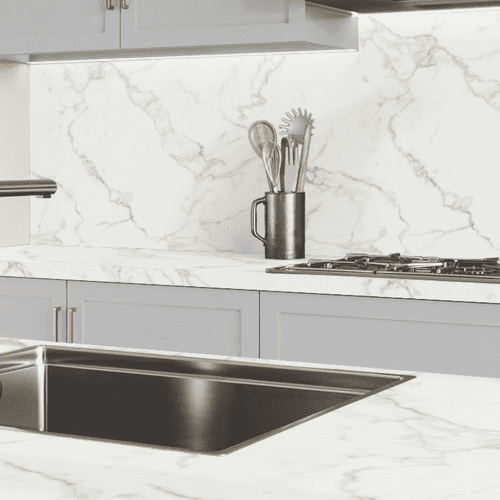 Formica Originals 22mm Square Edge Worktops - Veneto Marble - Satin NDF PP7674