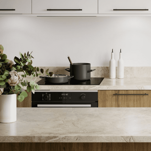 Formica Originals 38mm Postformed Worktops - Marmara Cream - Ardesia PP8368