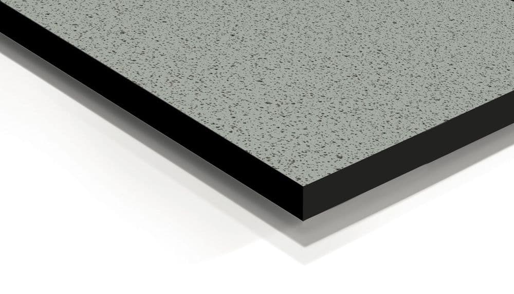 Fundermax Max Compact Interior 16mm Panels - Pastel Grey Punto - Black ...
