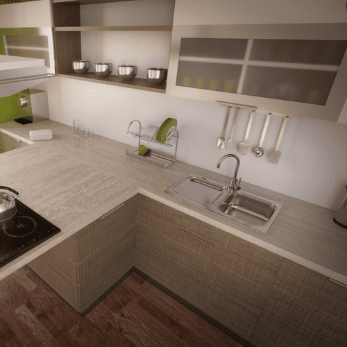 Krono Finesse 38mm Postformed Laminate Worktops - Light Tivoli - K214 RS