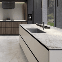 Kronospan 12mm Compact Kitchen Laminate Worktops - Breccia Vivaldo K594 SU - White Core