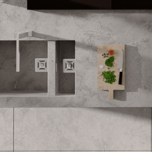 Kronospan 12mm Compact Kitchen Laminate Worktops - Dovetail Arosa PH K538 - Grey Core