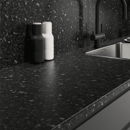 Kronospan 3m Postformed Laminate Worktops - Black Flint 38mm K210 PE