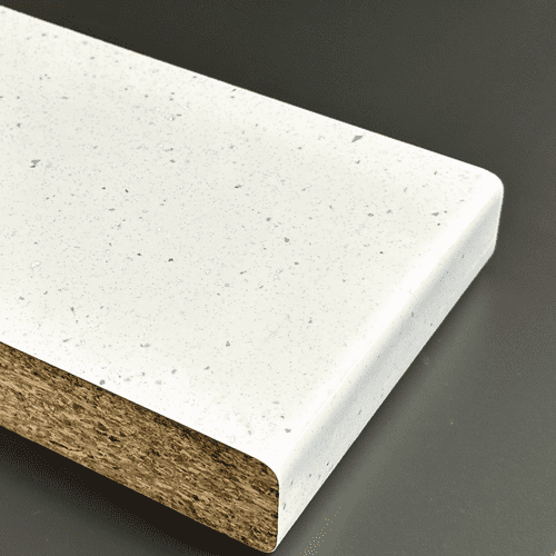 Kronospan 3m Postformed Laminate Worktops - White Sparkle Gloss 38mm 8681 SQ