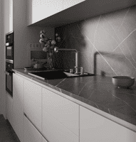 Kronospan 3m Square Edge Laminate Worktops - Pietra Grey 38mm Gloss 4892 GL