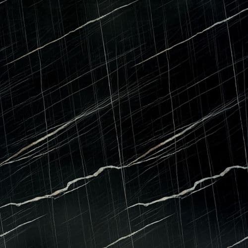 Lamura Laminate Kitchen Worktops Black Veined Marble 40mm (Matt)