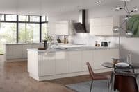 Larissa Gloss Handleless Lacquered Kitchen Doors - Cashmere