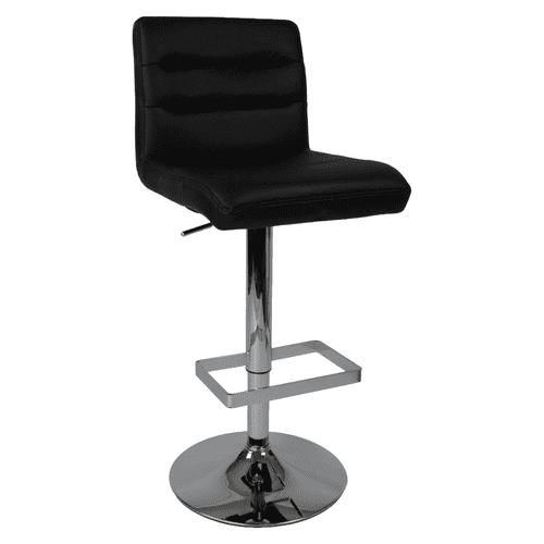 Luscious Faux LEather Bar Stool - Black