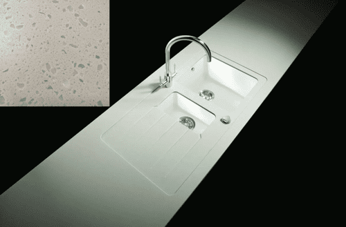 Maia Acrylic Sink Module - Beige Sparkle