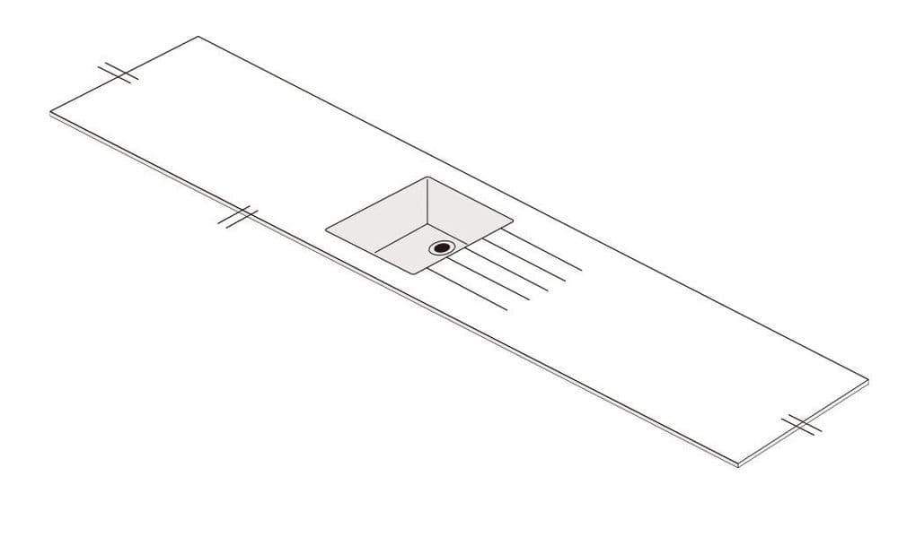 Mariz Ceramic Sink Modules - 3050 x 640 x 12mm
