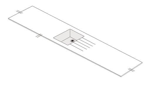 Mariz Ceramic Sink Modules  - 3050 x 640 x 12mm