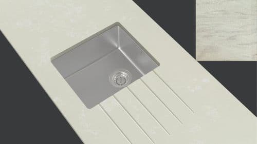 Minerva 10mm Internal Radius Stainless Steel Sink Module - Concrete Haze