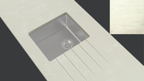 Minerva 10mm Internal Radius Stainless Steel Sink Module - Silver Haze