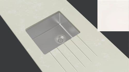 Minerva 10mm Internal Radius Stainless Steel Sink Module - White