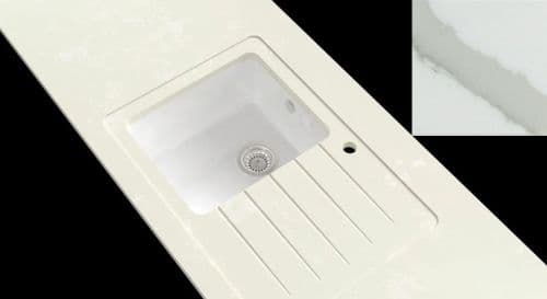 Minerva Acrylic Sink Module - Calcutta White