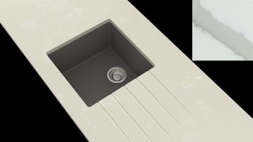 Minerva Calcutta White Undermounted Granite Sink Modules