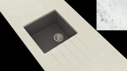 Minerva Carrara White Undermounted Granite Sink Modules