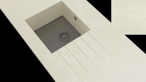 Minerva Chalk Venato Integrated Coloured Stainless Steel Sink Modules