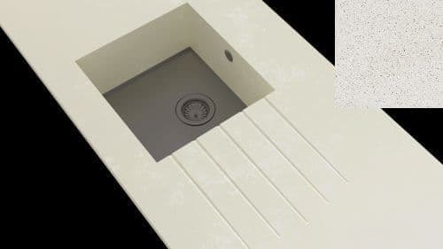 Minerva Grey Crystal Integrated Coloured Stainless Steel Sink Modules