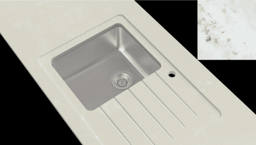 Minerva Stainless Steel Sink Module R25 - Carrara White