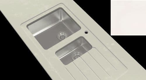 Minerva Stainless Steel Sink Module R25 - White