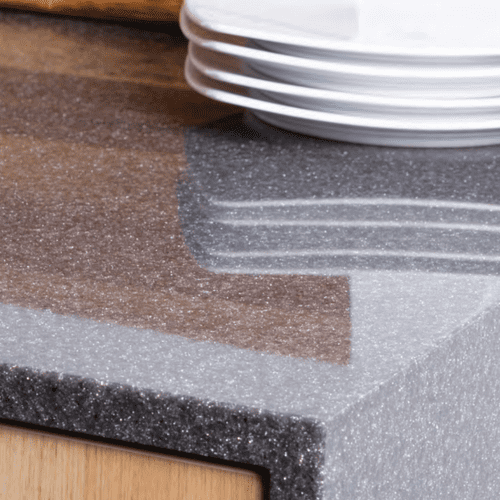 Mirostone Cool Steel Sparkle Solid Surface Worktops 20mm WSU
