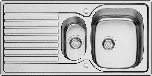 Monument Inset Contract 1.5 Bowl Stainless Steel Sink 1000 x 500mm MS20