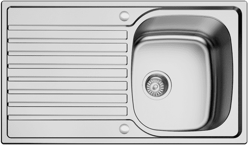 Monument Inset Contract Single Bowl Stainless Steel Sink 860 x 500mm MS10