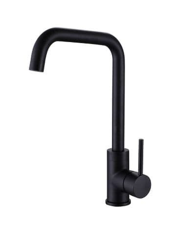 Monument Side Lever Square Neck Mixer Tap Black MT322