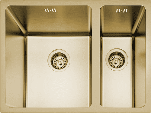 Monument Undermount 1.5 Bowl Brass Gold Sink 580 x 440mm MS61