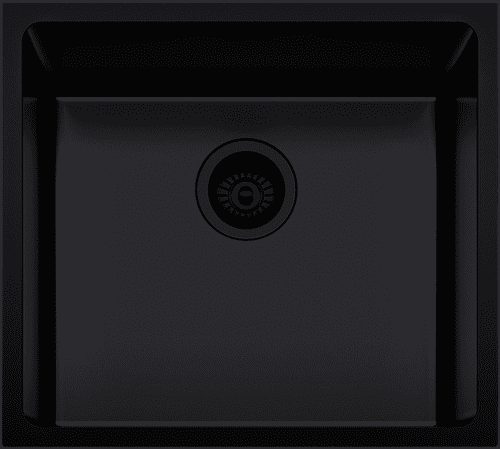 Monument Undermount Single Bowl Black Sink 490 x 440mm MS52