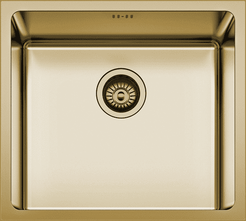 Monument Undermount Single Bowl Brass Gold Sink 490 x 440mm MS51