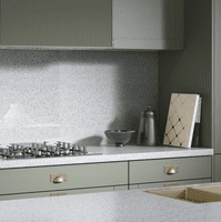 Omega 38mm Square Edge Worktops - Modern Strass Blanc - Gloss