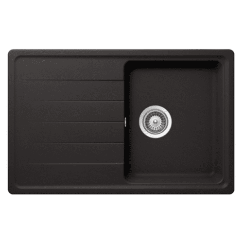 River Range - Apure - Black Inset Single Bowl Granite Sink 780 x 500mm